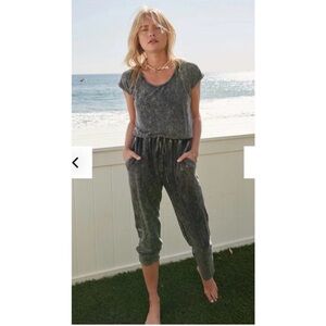 Promesa vintage wash dark grey pants jumpsuit